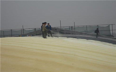 大型粮库聚氨酯喷涂保温 低温隔热(图1) 大型粮库聚氨酯喷涂保温